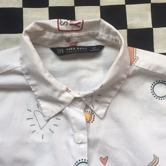 Zara basics women’s oversized button up shirt - Picture 4 of 13